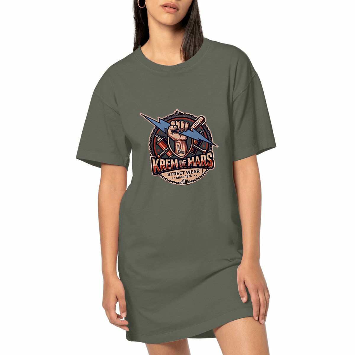 Robe tee-shirt vintage Femme KREM DE MARS