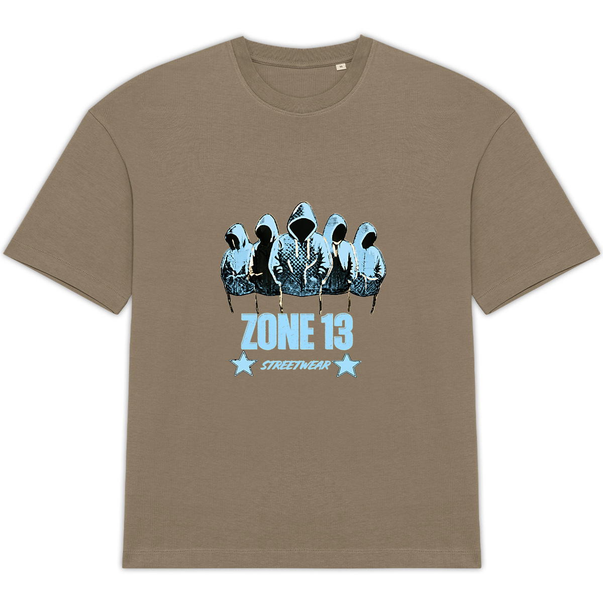 T-shirt epais oversize ZONE 13 bleu - Image