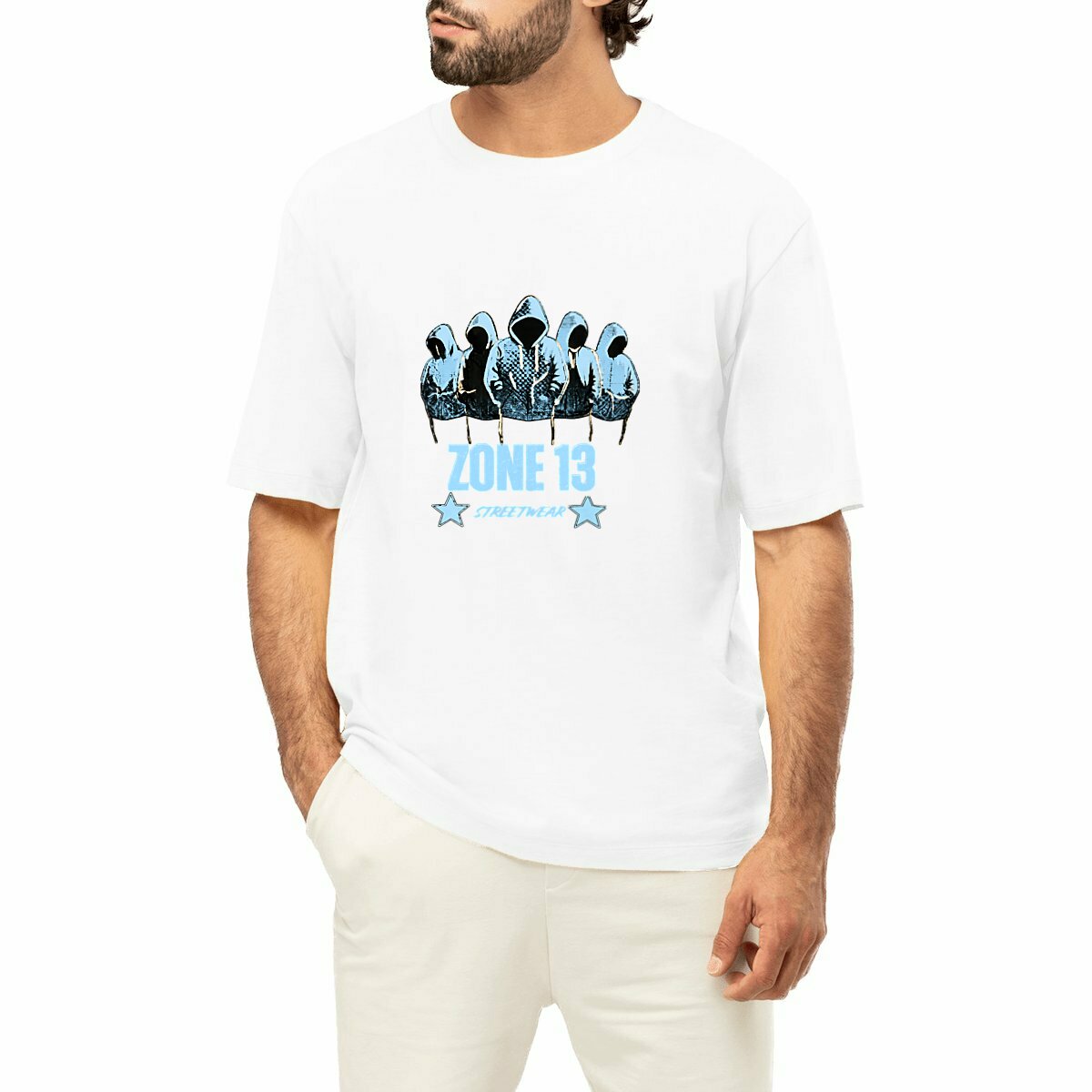 T-shirt epais oversize ZONE 13 bleu