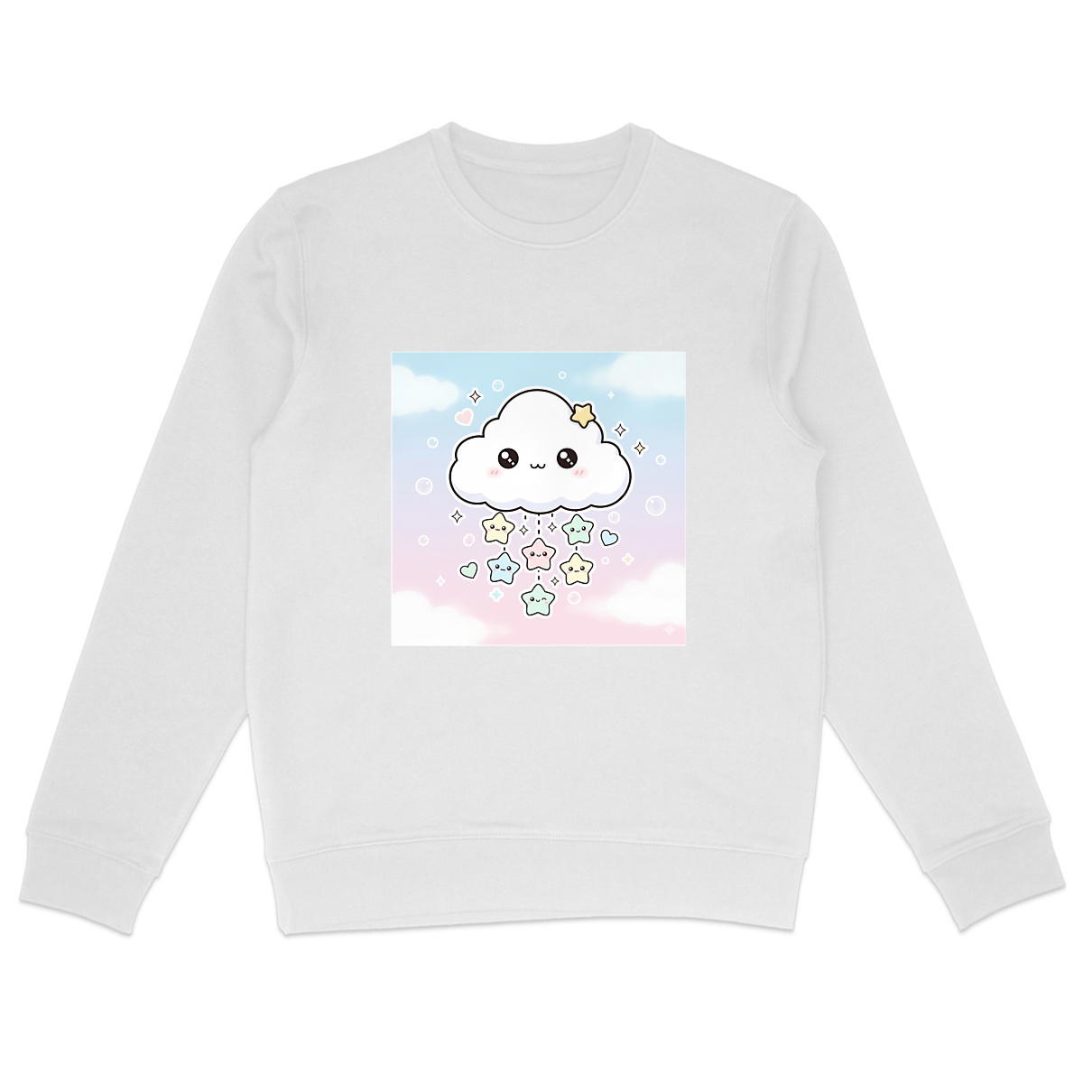 Lightweight Unisex Sweatshirt - Embrace the Cute Cloud Vibes - Image