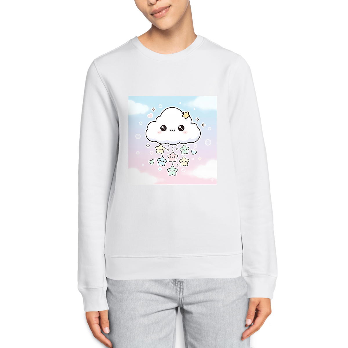 Lightweight Unisex Sweatshirt - Embrace the Cute Cloud Vibes