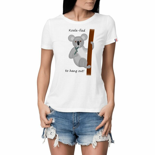 Image front QT Shirt Women | Koala | Hang Out