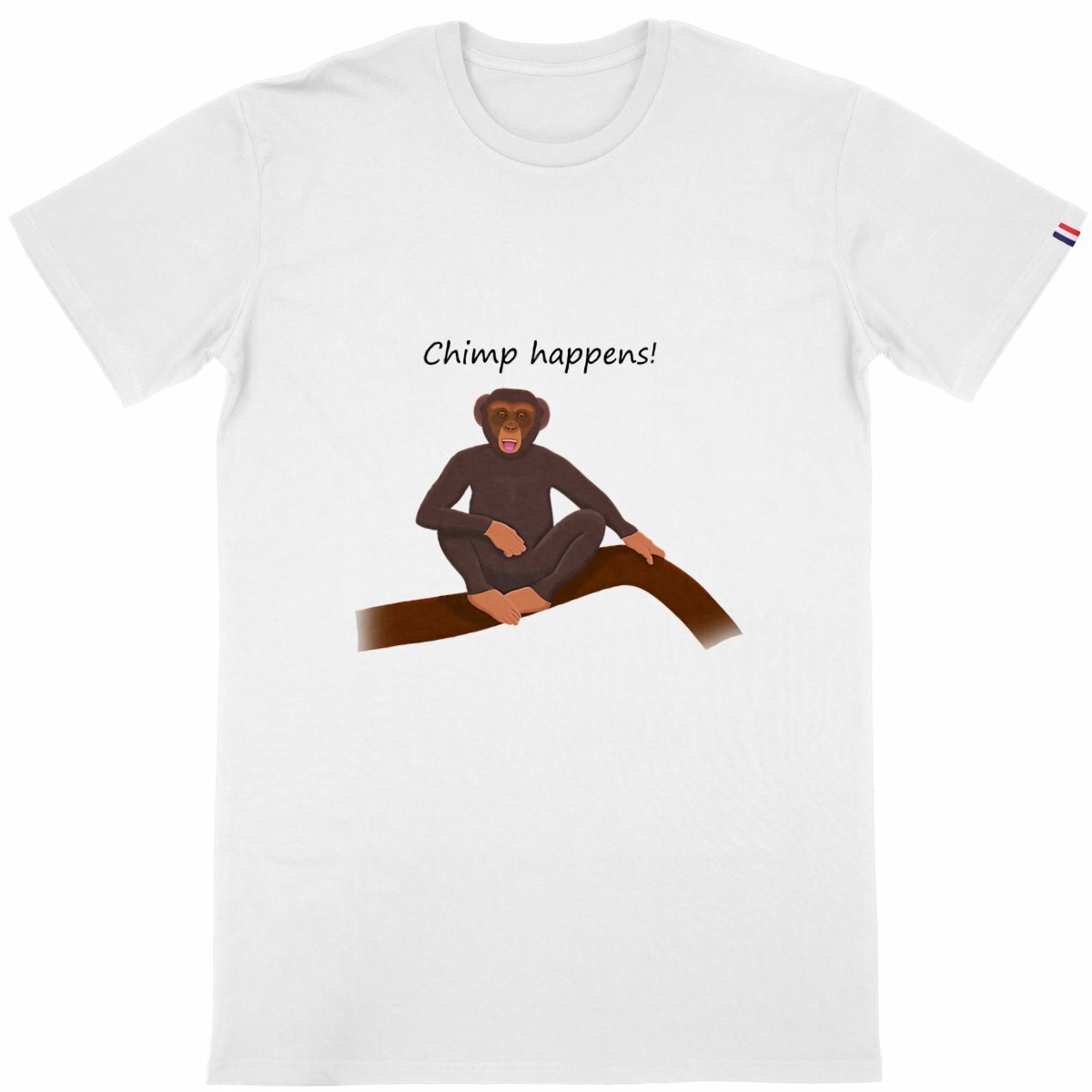 Image back QT Shirt Men | Chimp Chill | Chimp Happens