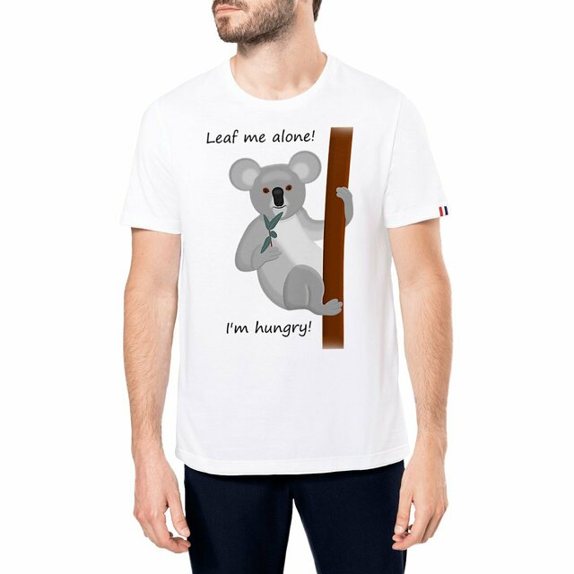 Image front QT Shirt Men | Koala | Leaf Alone
