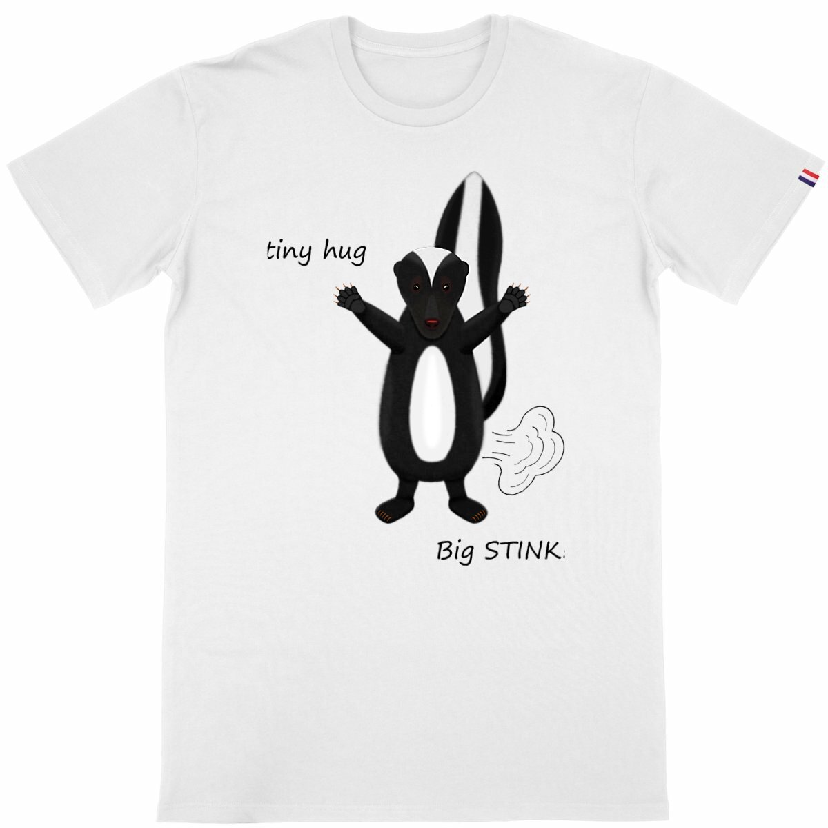 Image back QT Shirt Men | Skunk | Tiny Hug Big Stink