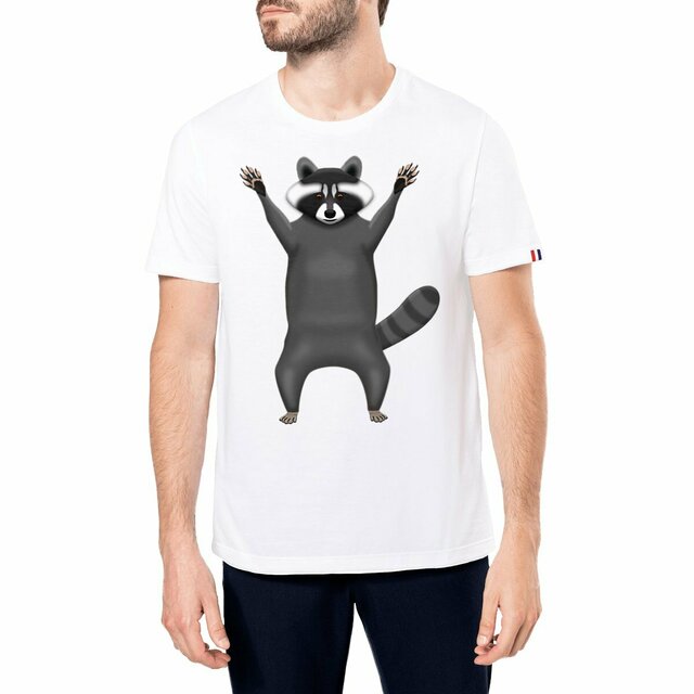 Image front QT Shirt Men | Trash Panda