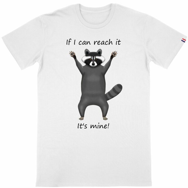 Image back QT Shirt Men | Trash Panda | Reach It
