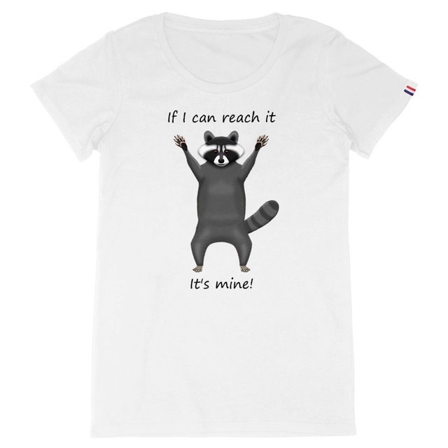 Image back QT Shirt Women | Trash Panda | Reach It