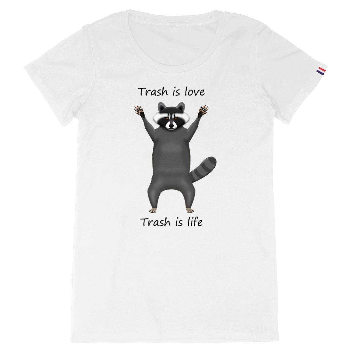 Image back QT Shirt Women | Trash Panda | Love Life