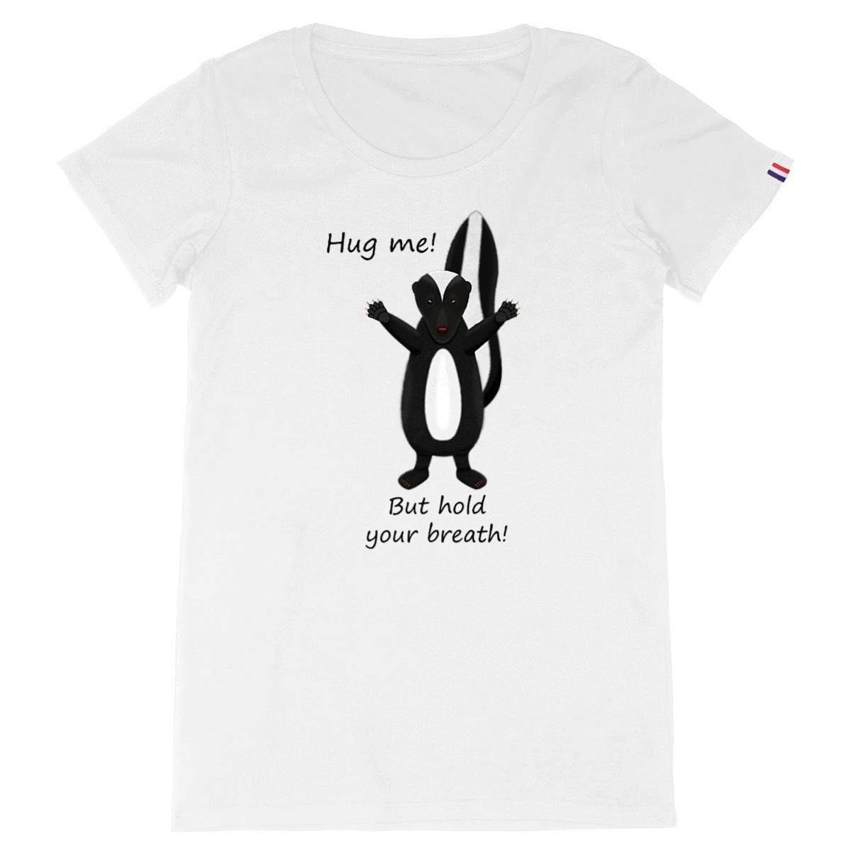 Image back QT Shirt Women | Skunk | Hug Hold Breath