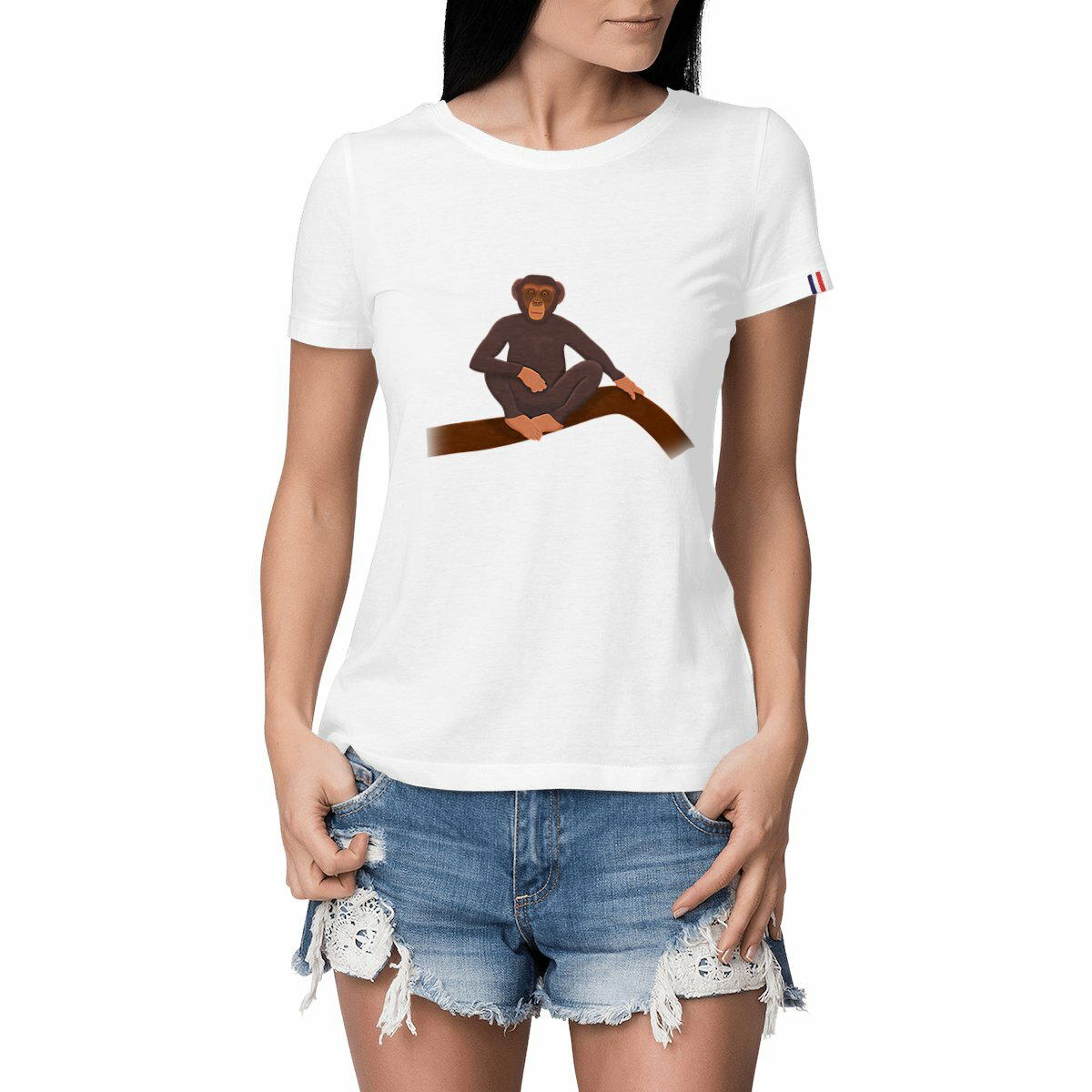 Image front QT Shirt Women | Chimp Chill