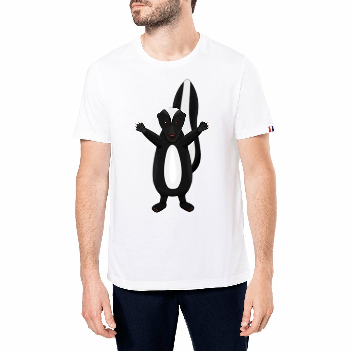 Image front QT Shirt Men | Skunk