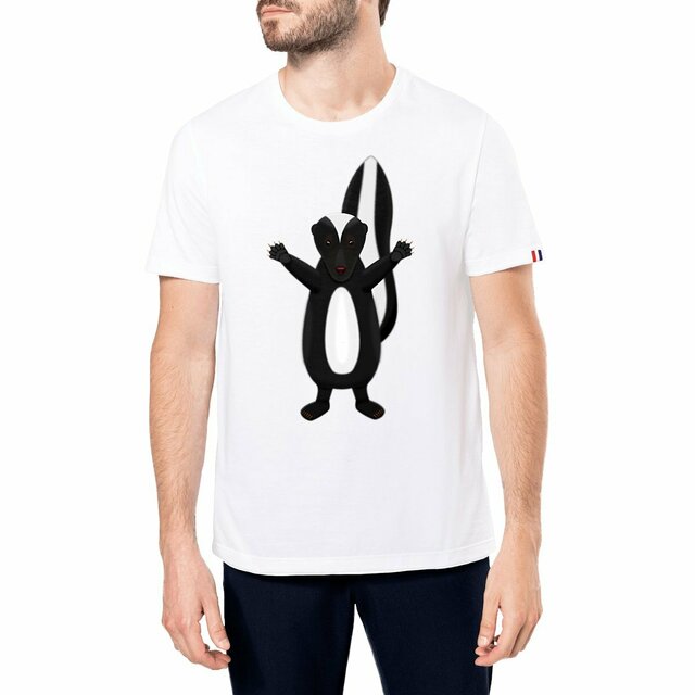 Image front QT Shirt Men | Skunk