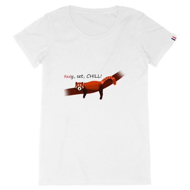 Image back QT Shirt Women | Red Panda | Chill