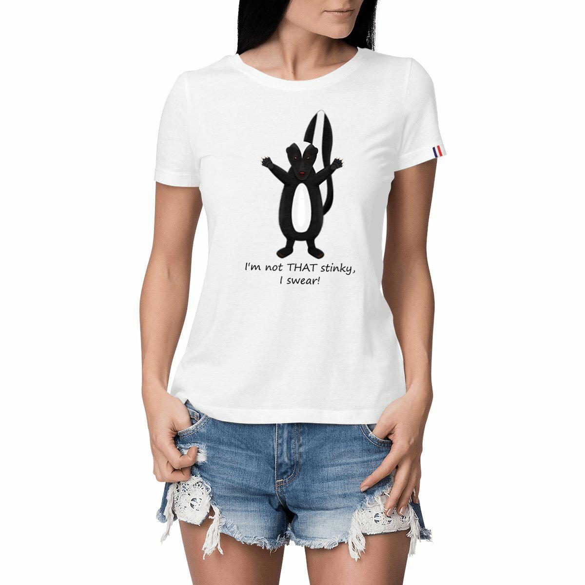 Image front QT Shirt Women | Skunk | Not THAT Stinky