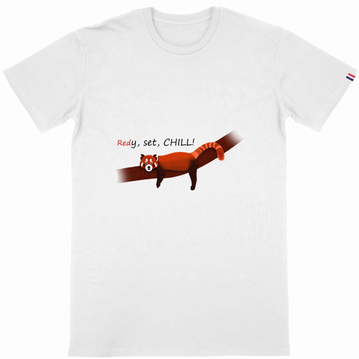 Image back QT Shirt Men | Red Panda | Chill