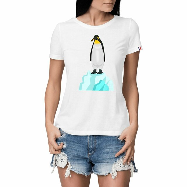 Image front QT Shirt Women | Penguin | Iceberg