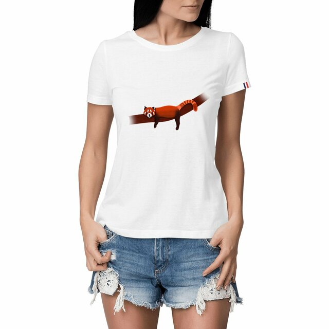 Image front QT Shirt Women | Red Panda