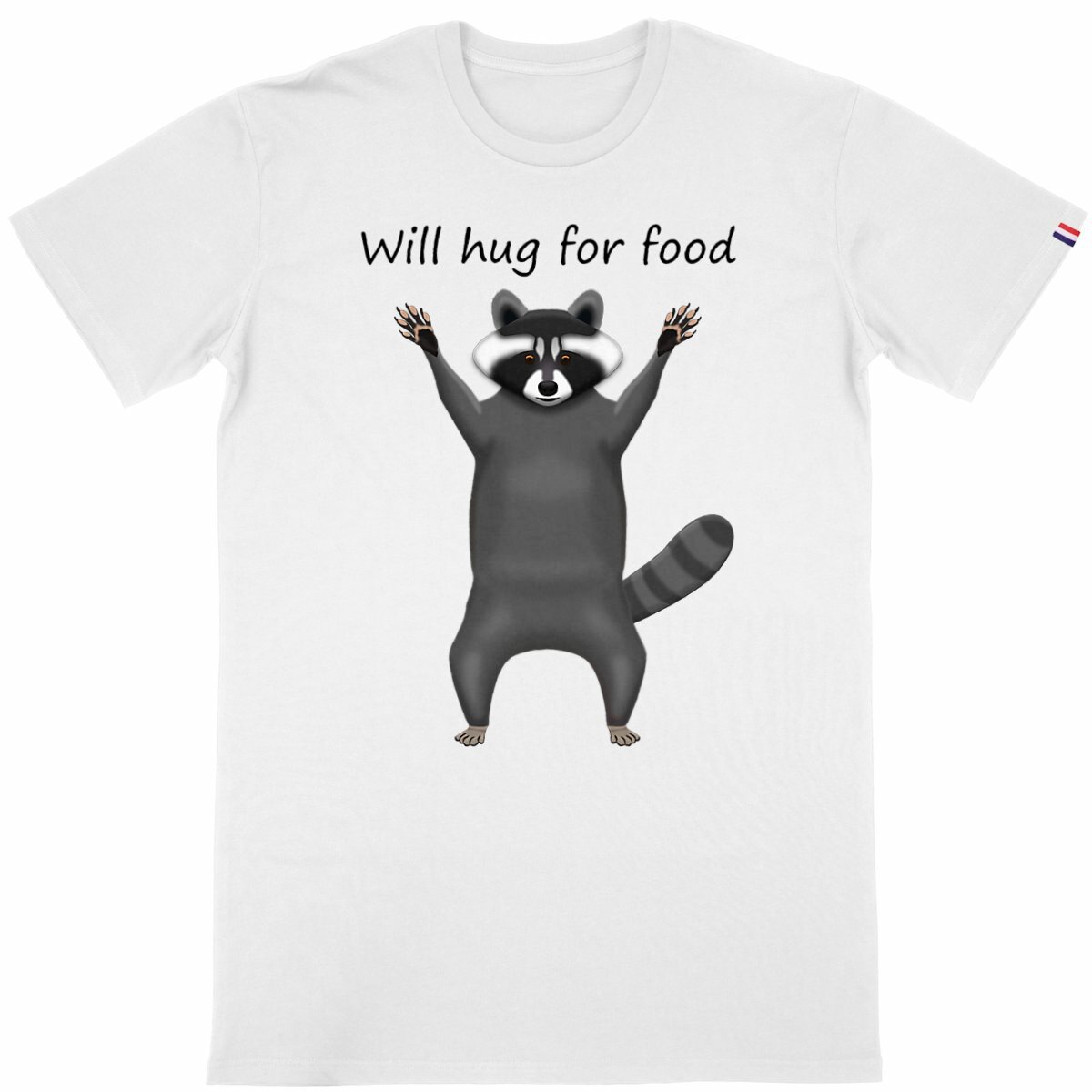 Image back QT Shirt Men | Trash Panda | Hug For Food