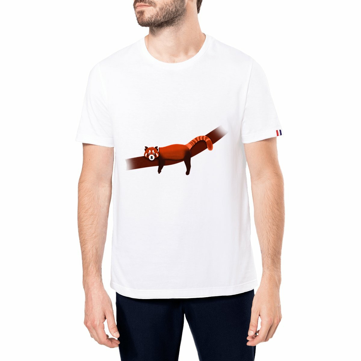 Image front QT Shirt Men | Red Panda