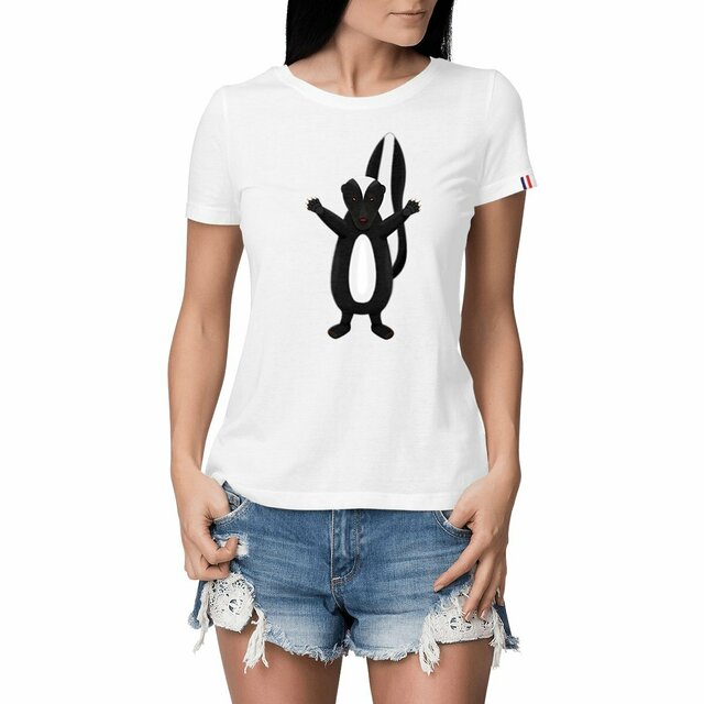 Image front QT Shirt Women | Skunk