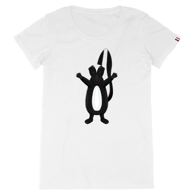 Image back QT Shirt Women | Skunk