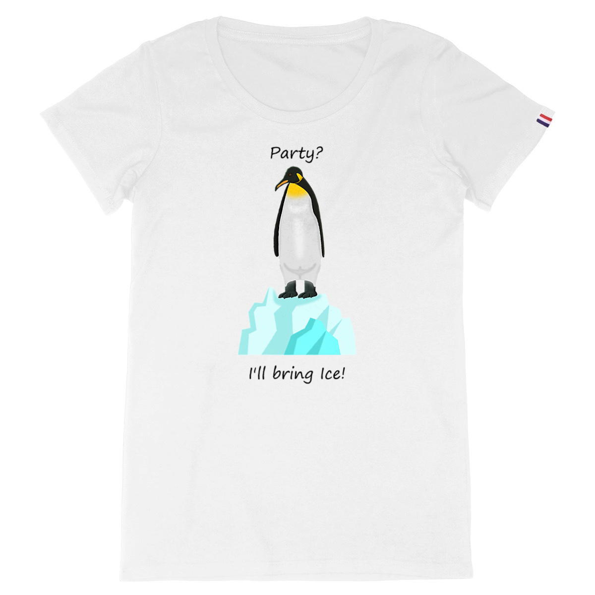 Image back QT Shirt Women | Penguin | Party Ice