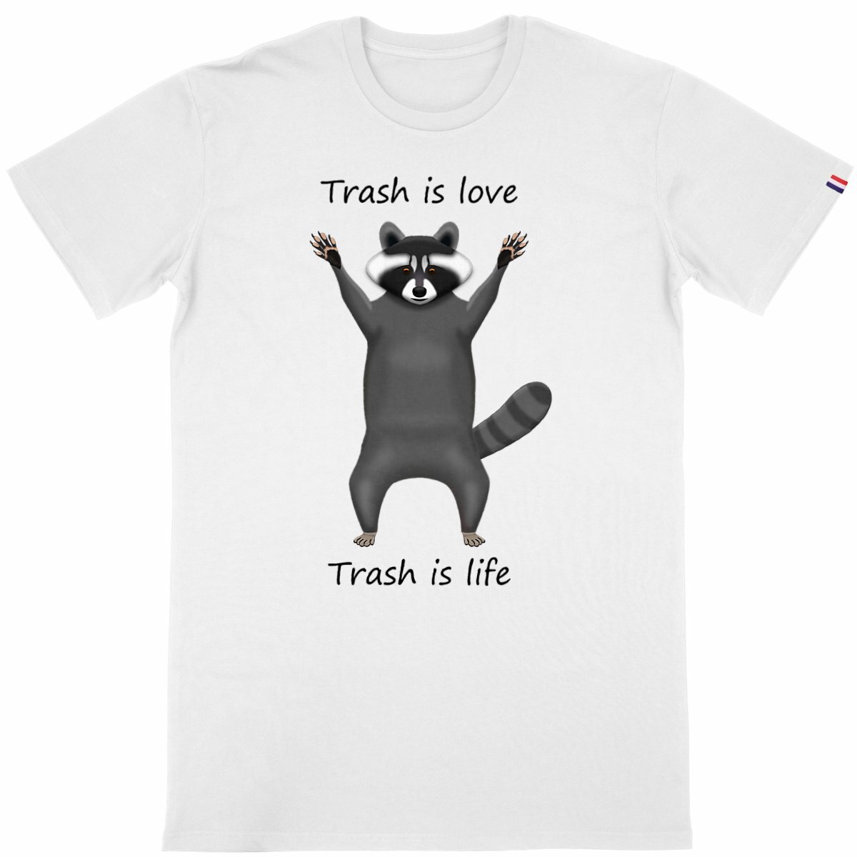 Image back QT Shirt Men | Trash Panda | Love Life