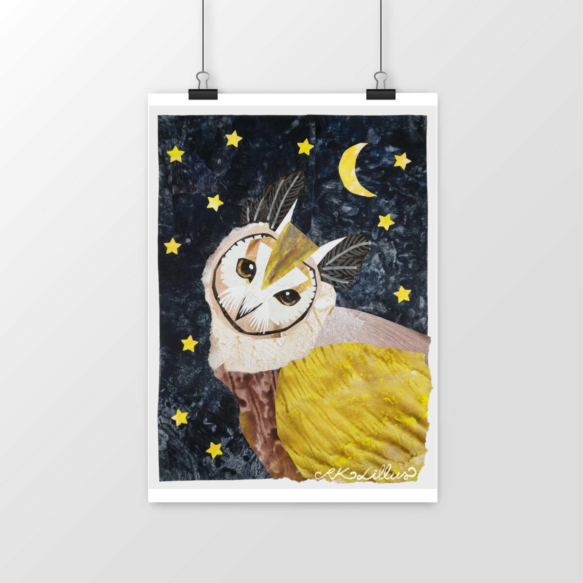 Image front Night owl print