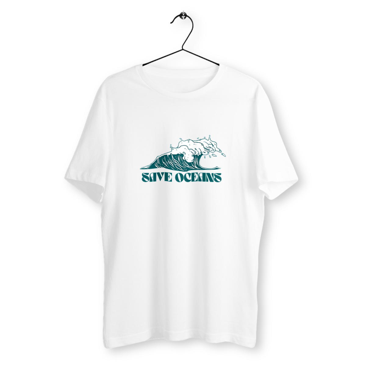 Image front T-shirt Save Oceans Wave
