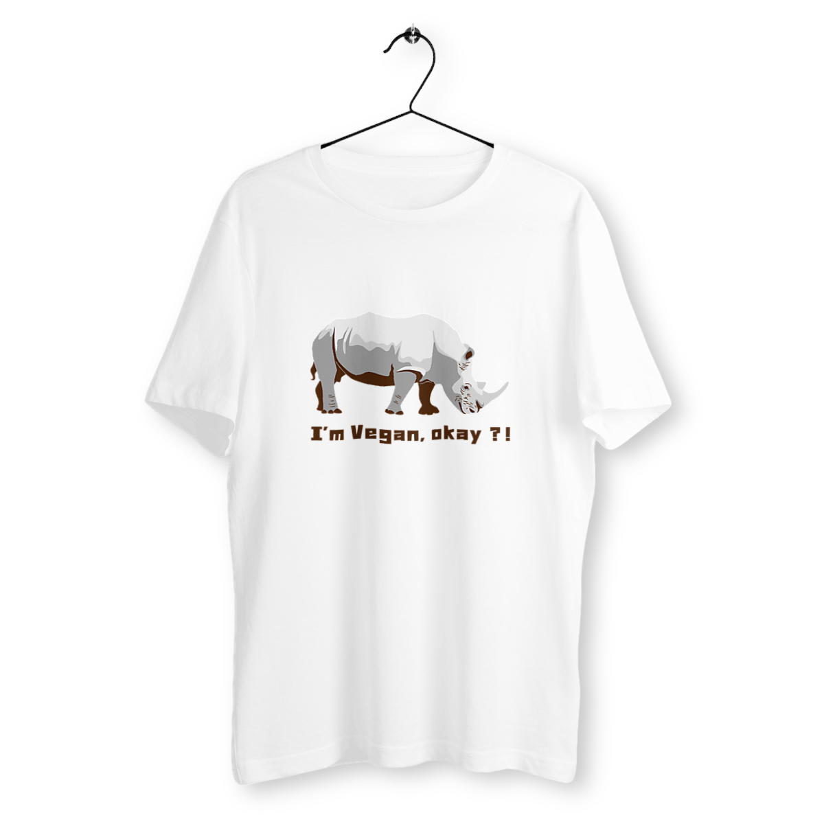 Image front T-shirt Vegan Zone Rhino