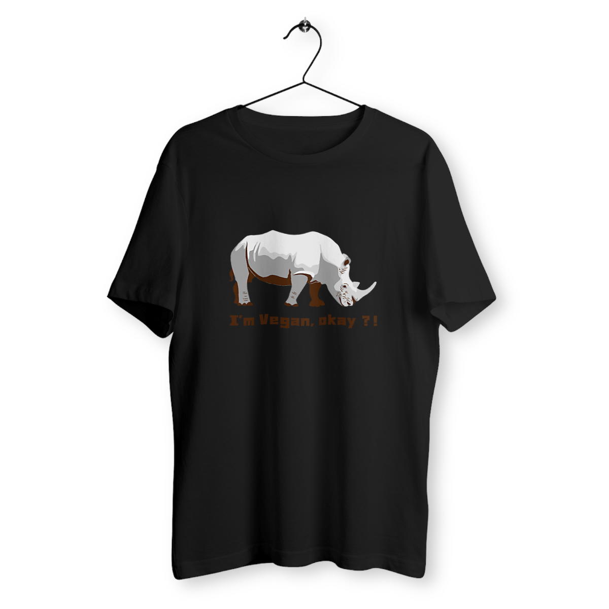 Image back T-shirt Vegan Zone Rhino