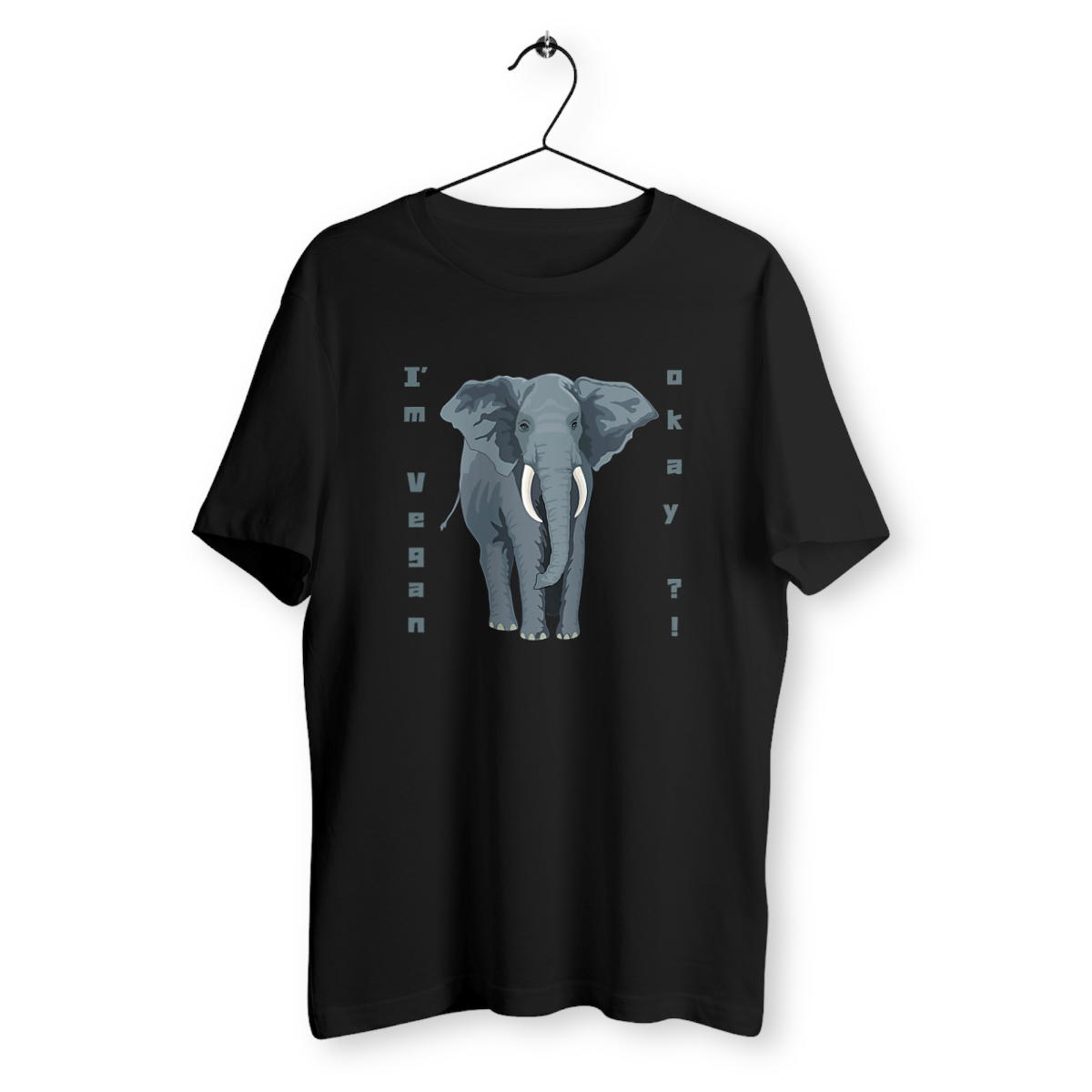 Image back T-shirt Vegan Zone Elephant