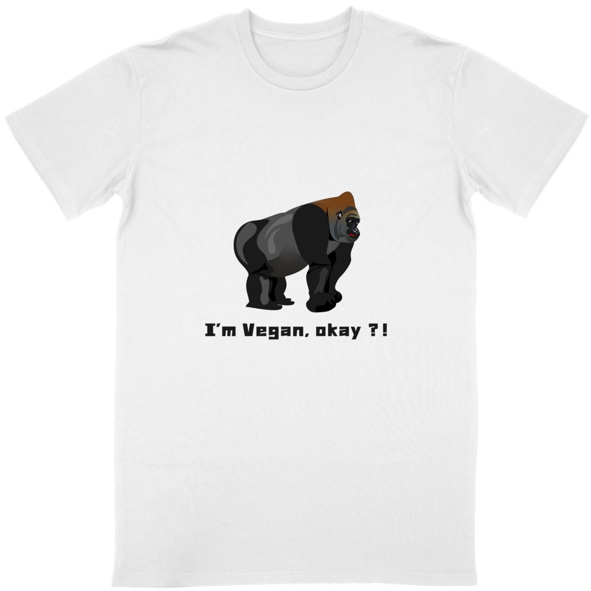 Image front T-shirt Vegan Zone Gorilla