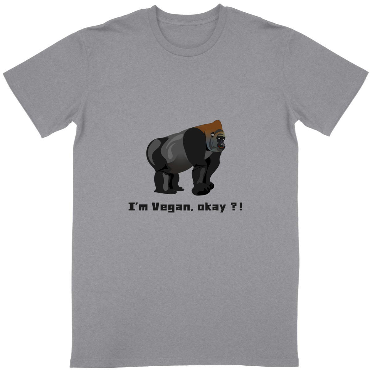 Image back T-shirt Vegan Zone Gorilla