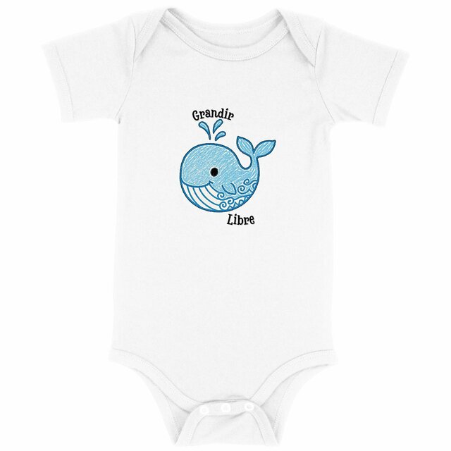 Body bébé BALEINE - Image