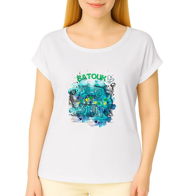 T-shirt femme biologique manches à revers