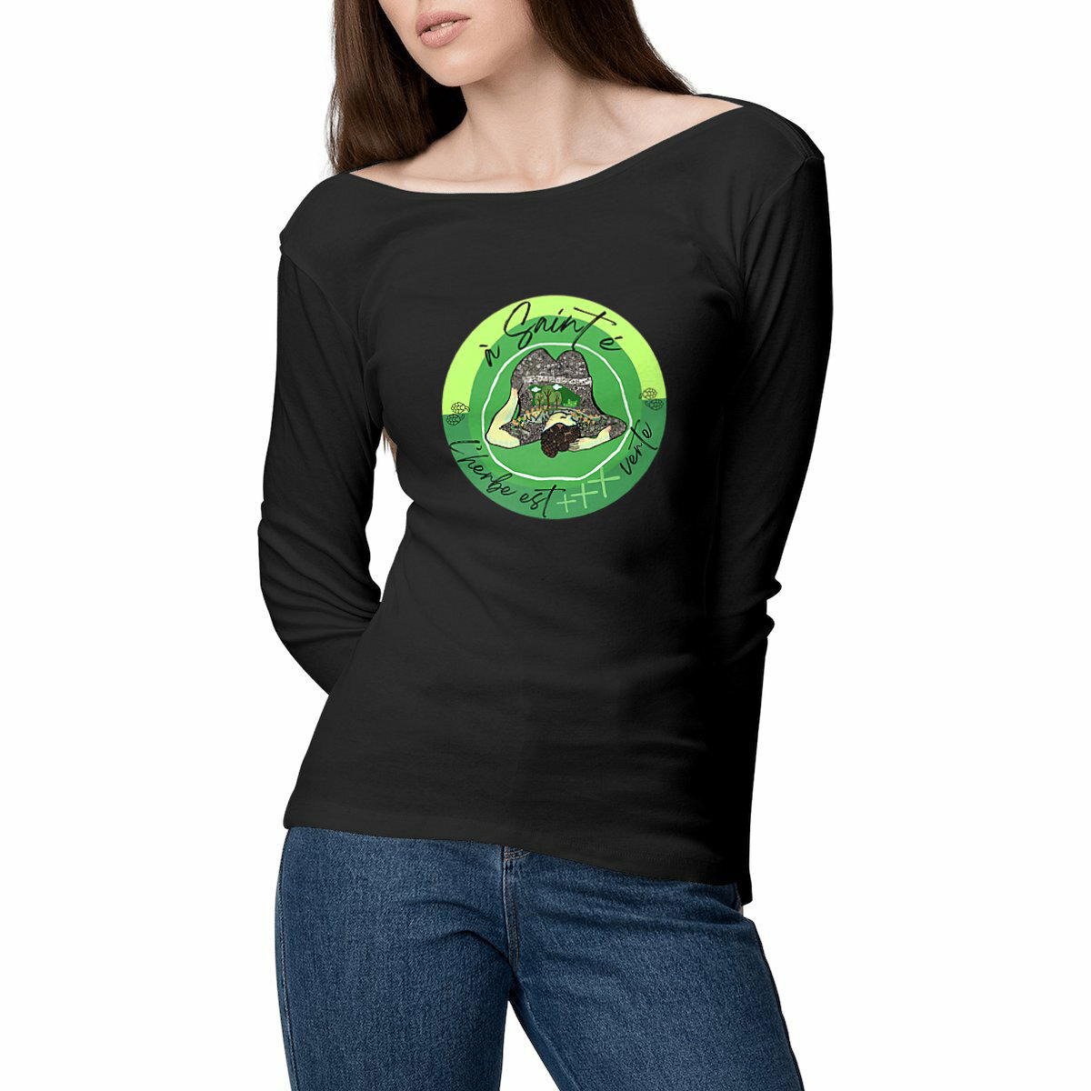 T-shirt Femme Léger manches longues - J'aime ma ville Saint-Étienne