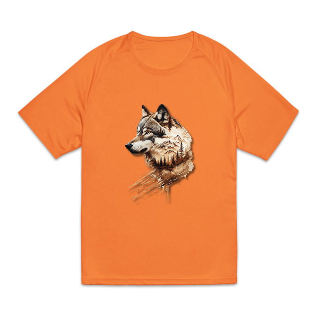 T-shirt de sport recyclé pour homme - Chien en montagne - Image