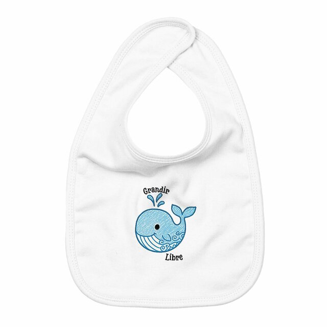 Bavoir baleine mignonne - Grandir libre - Image