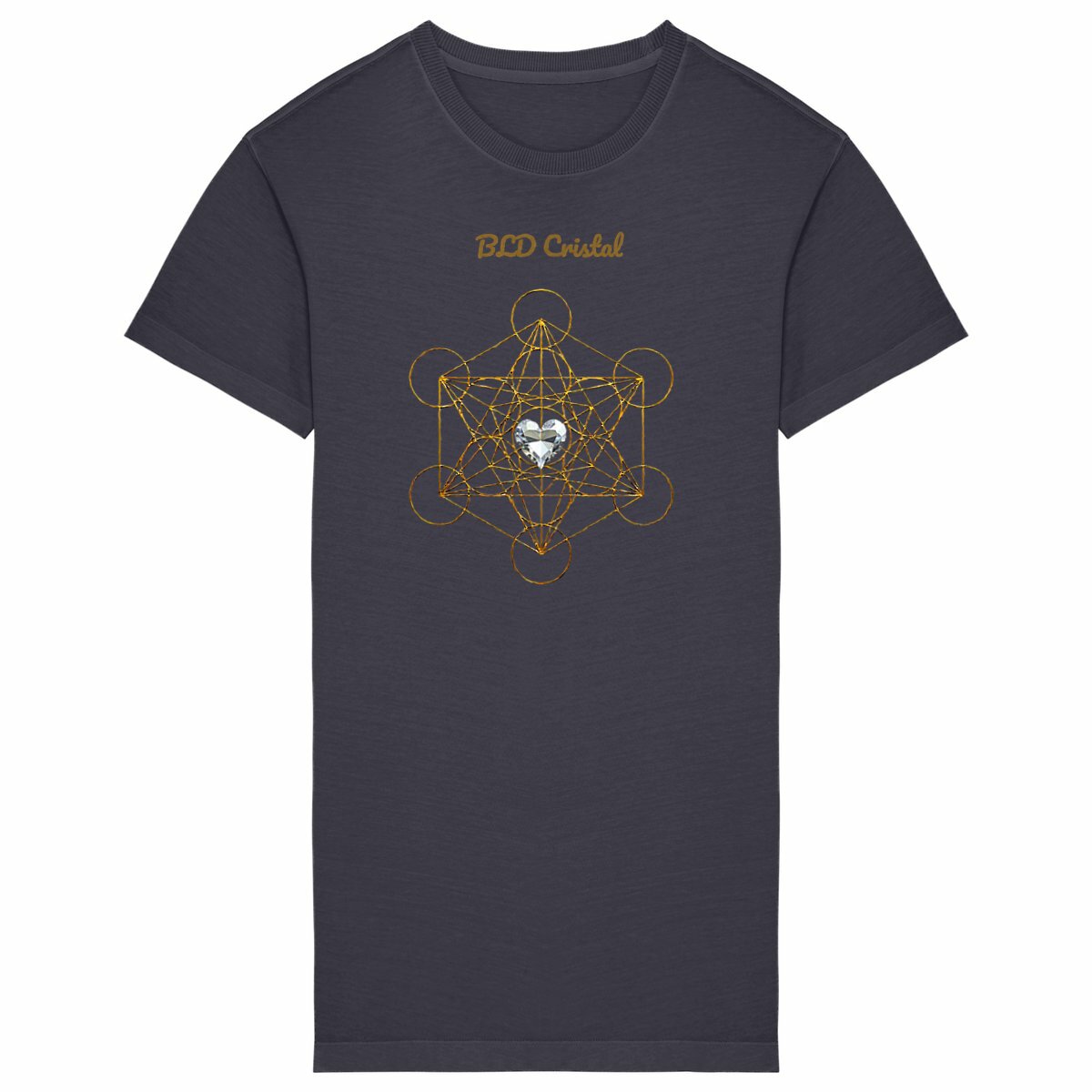 Métatron coeur de cristal - Robe T-shirt Vintage  - Image