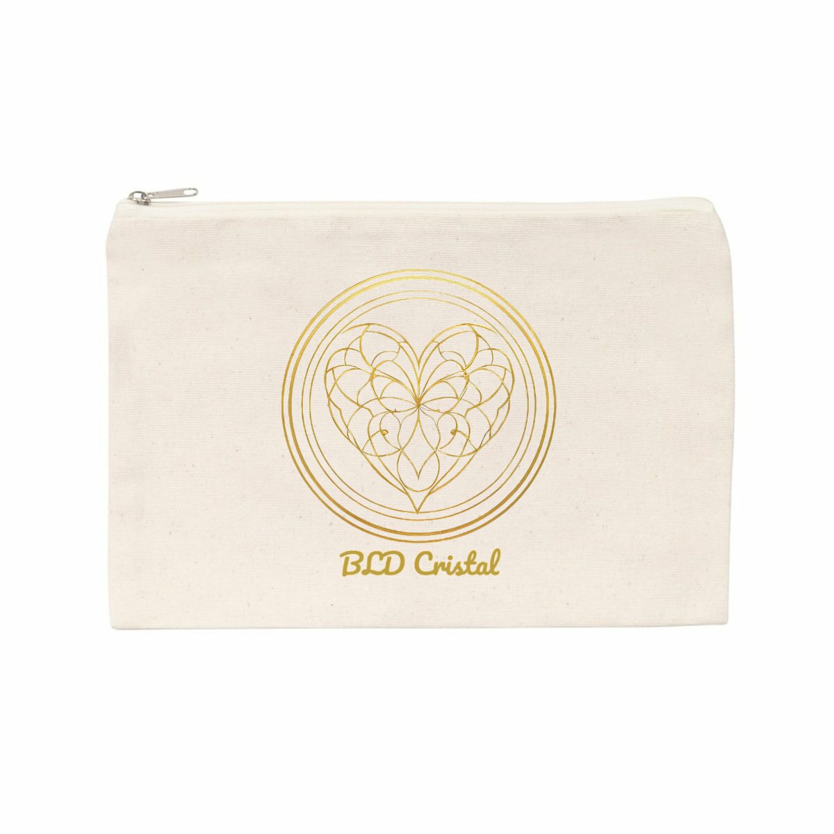 Coeur de cristal - Pochette en coton