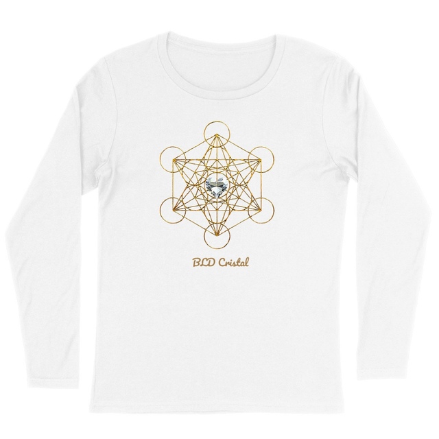 Métatron coeur de cristal - T-shirt manches longues  - Image