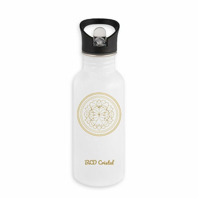 Fleur d’Âme - Bouteille en inox avec paille 