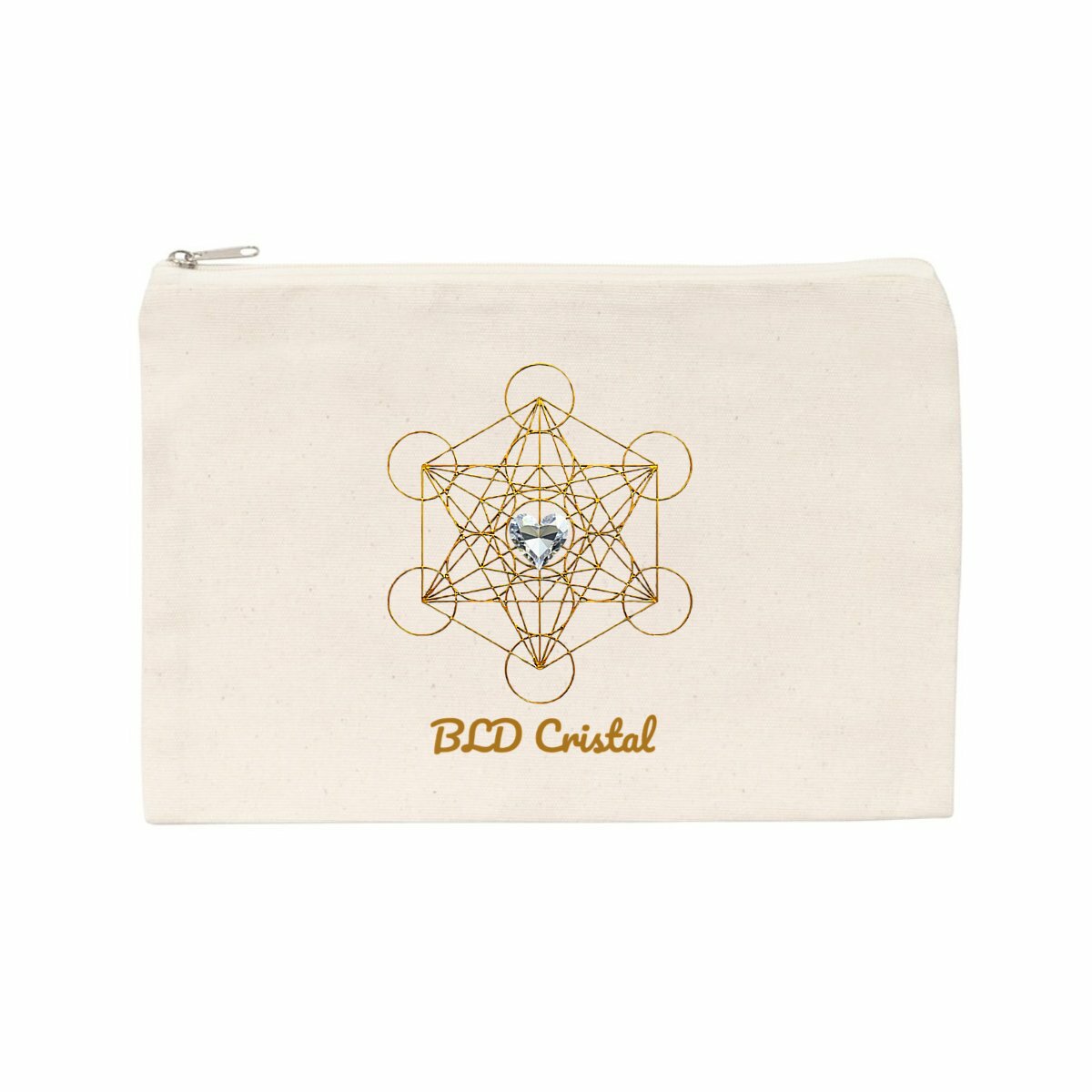 Métatron coeur de cristal - Pochette en coton