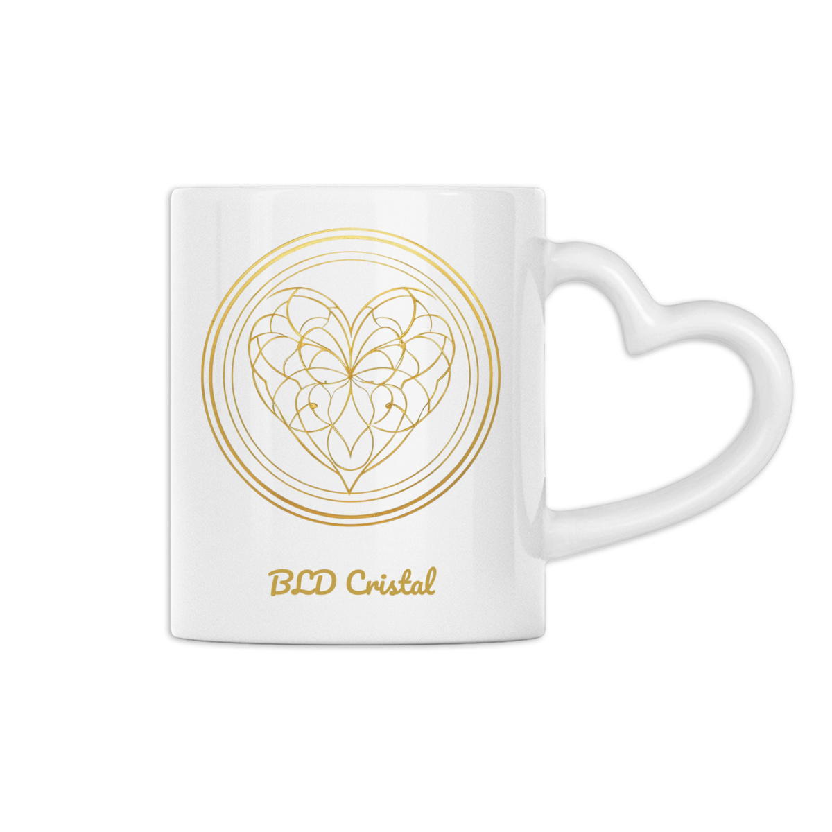 Coeyur de cristal - Mug à anse en forme de coeur 