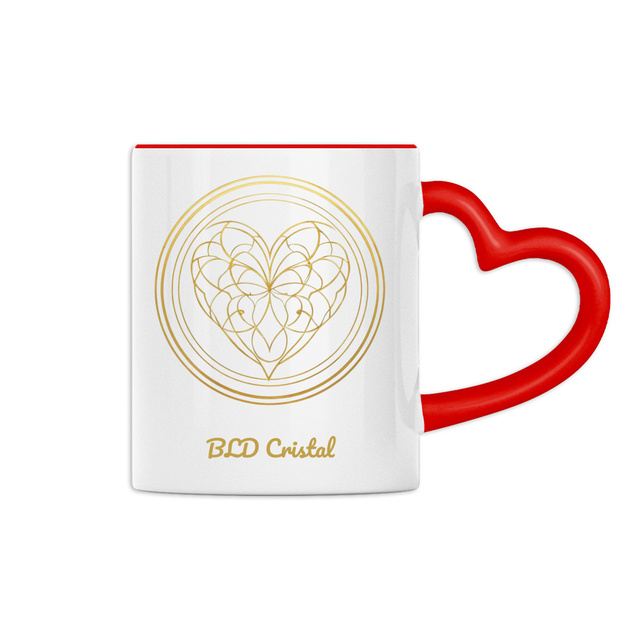 Coeyur de cristal - Mug à anse en forme de coeur  - Image
