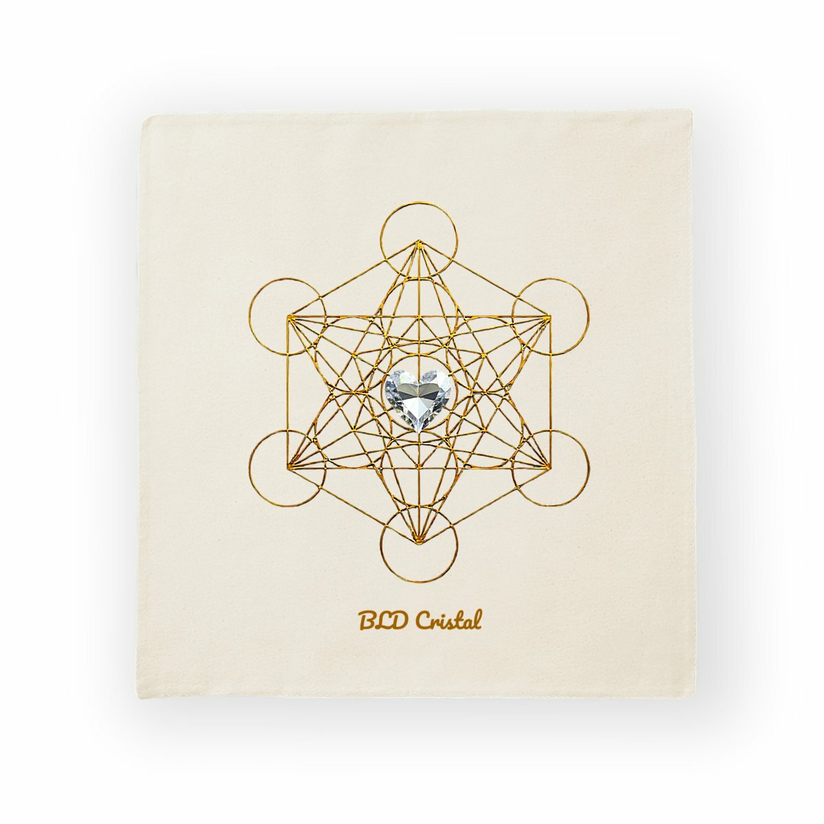 Métatron coeur de cristal - Housse de coussin en coton 