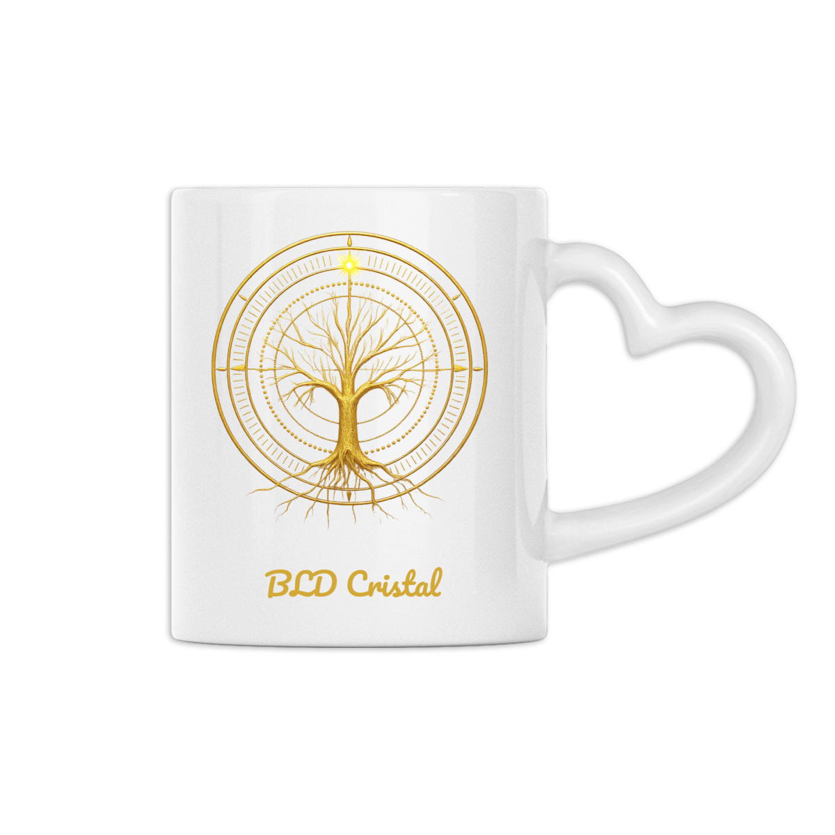 Arbre de vie - Mug à anse en forme de coeur 