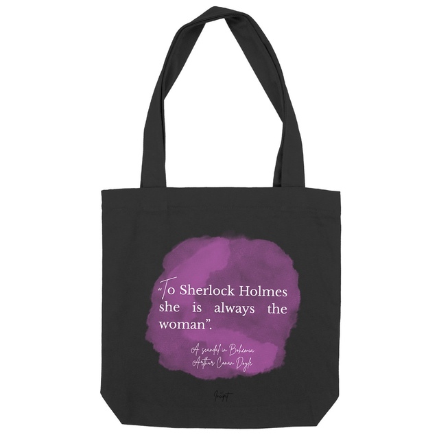 Image back Totebag Sherlock Holmes – “She is always the woman” Arthur Conan Doyle